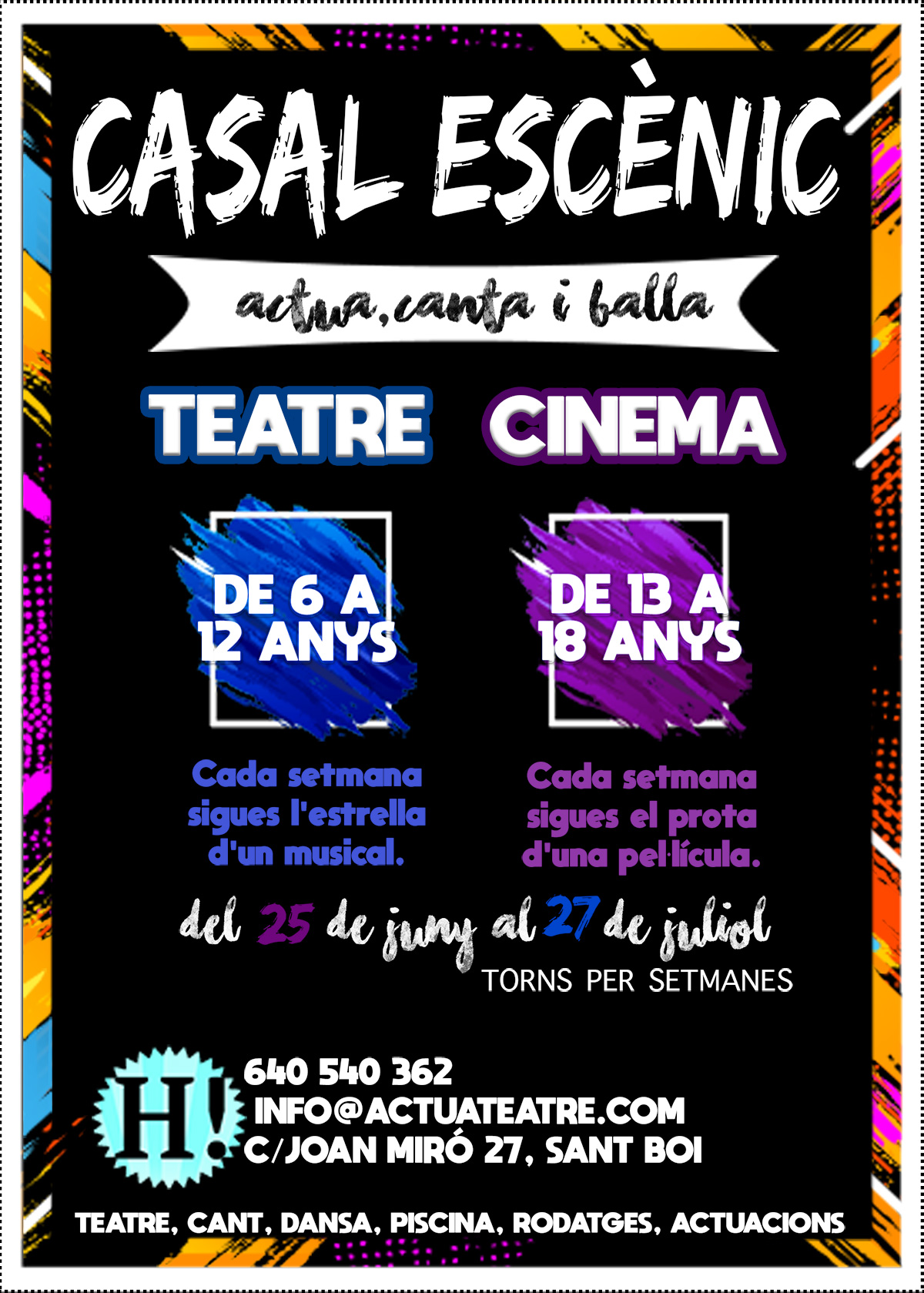 Casal d’estiu d’arts escèniques 2018 - Hamlet Escola Teatre